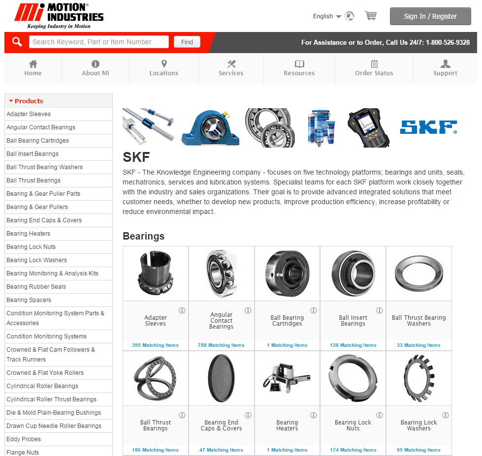 SKF 3D CAD Models Now Live on Motion Industries Distributor Website, Powered by CADENAS PARTsolutions
