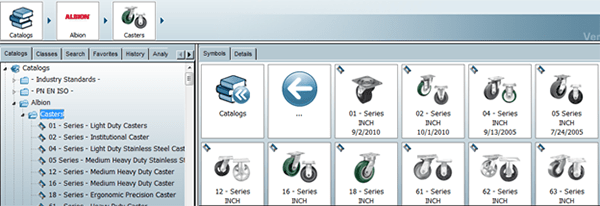 Parts Management - PARTsolutions interface helps designers find the correct part quickly.