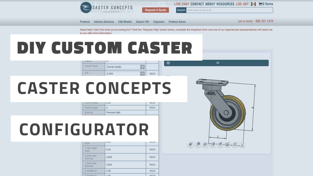 Custom Caster Configurator & 3D Product Catalog Launch