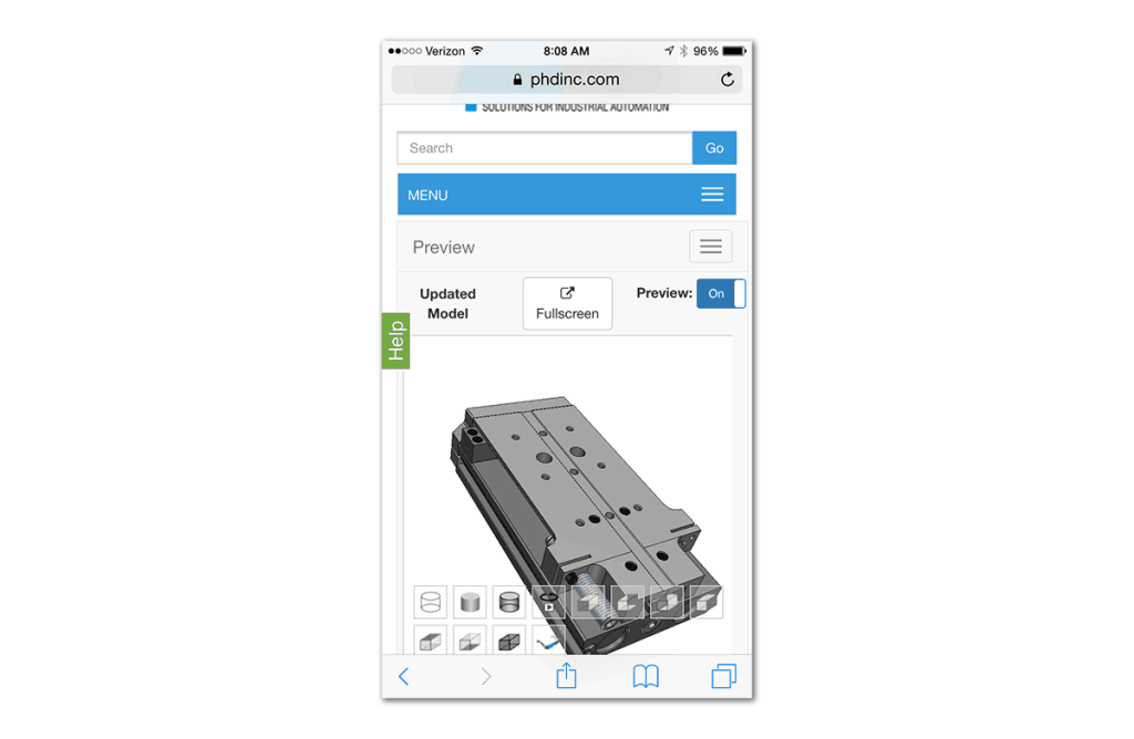 PHD Inc Releases Mobile Friendly Website with Configurable Digital Parts Models