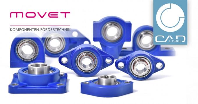 MOVET® Offers 3D Component Models of Its Blue Hygienic Components in a CADENAS Product Catalog