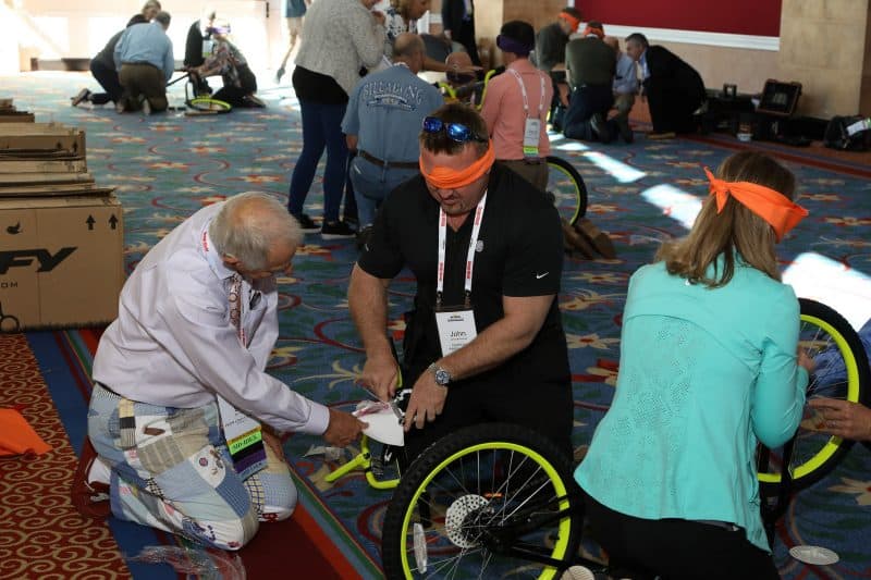 Industry Leaders Build Bikes for "Wish for Wheels", PTDA Industry Summit 