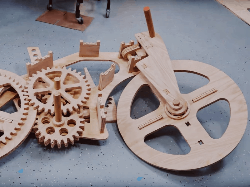 wood bike from one sheet of plywood
