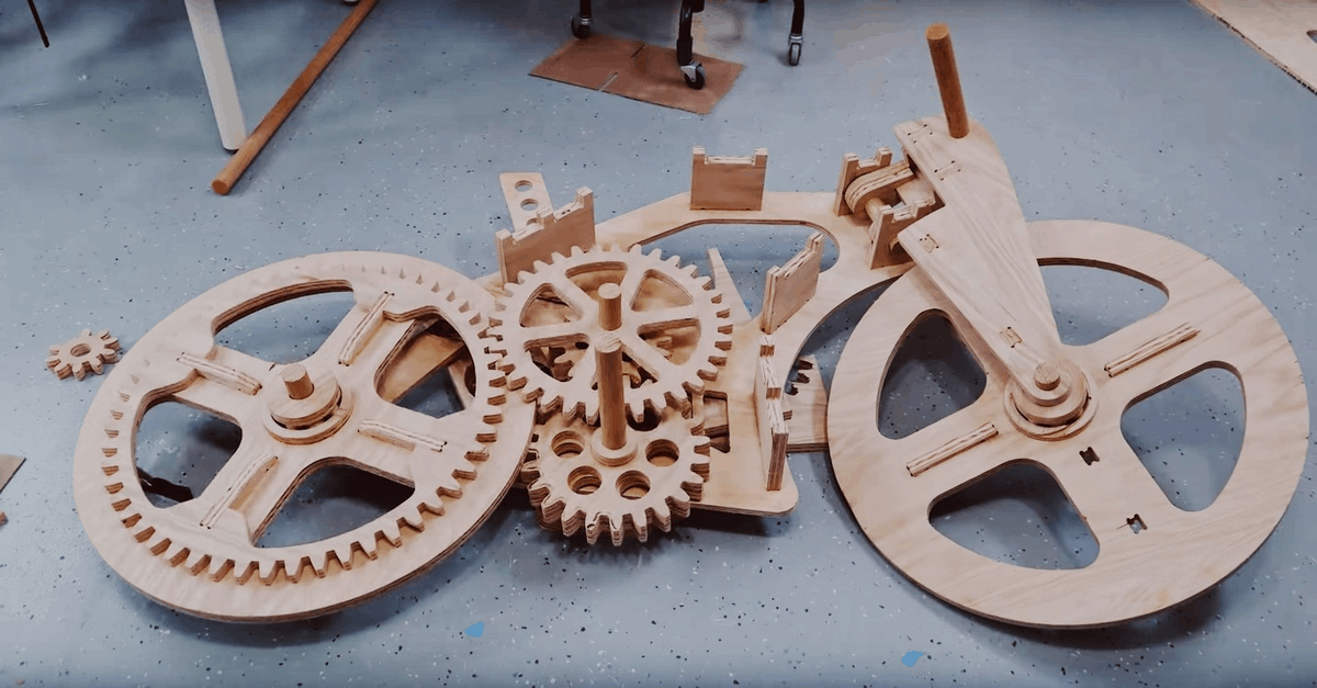 wood bike from sheet of plywood