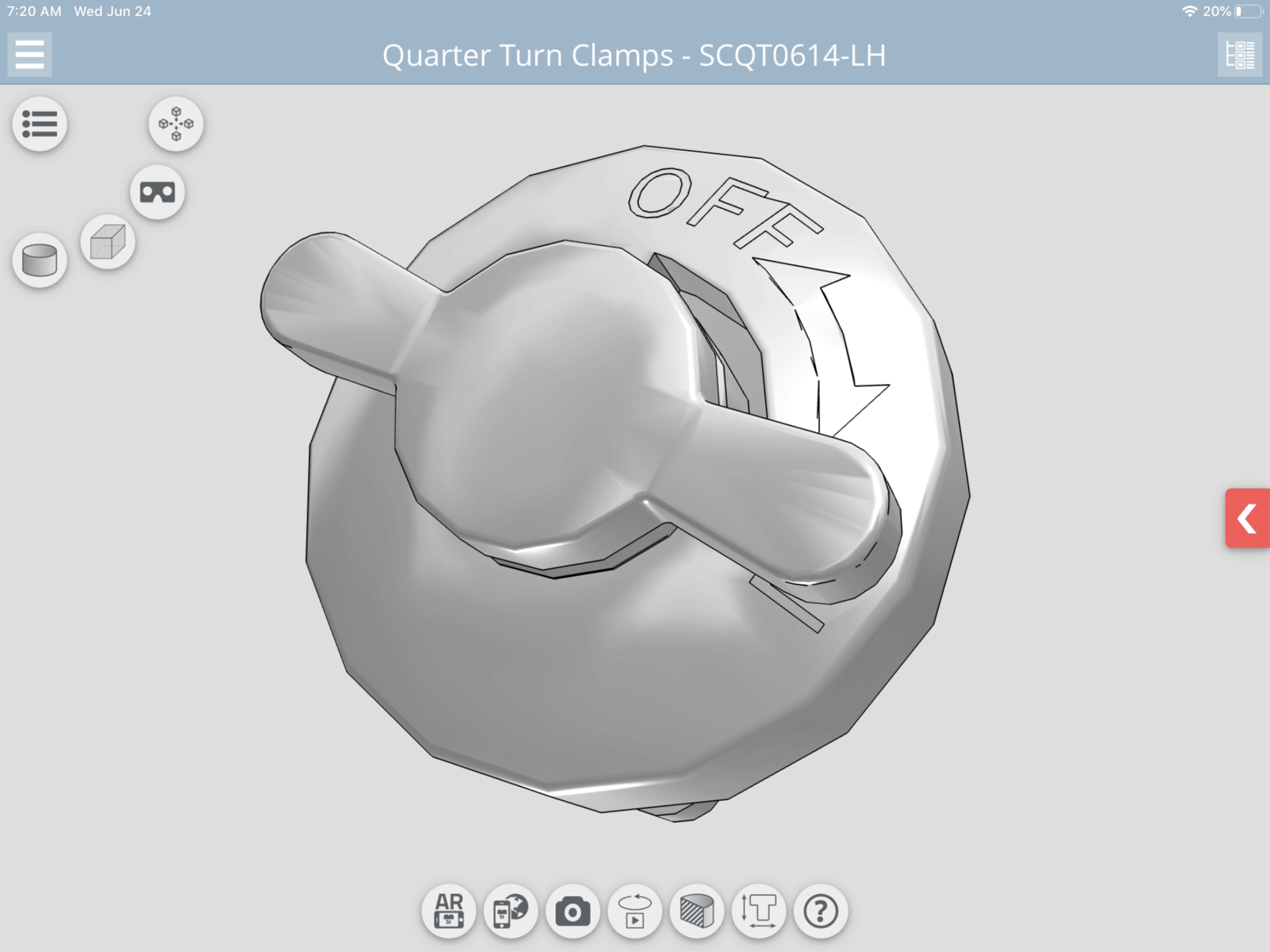 Anemo quarter turn clamps Online CAD Catalog now on 3Dfindit and partcommunity