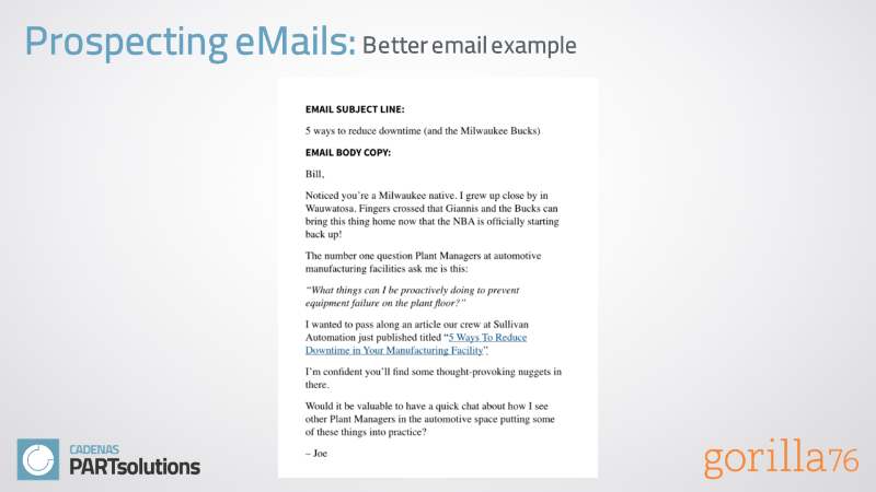 A better manufacturing email