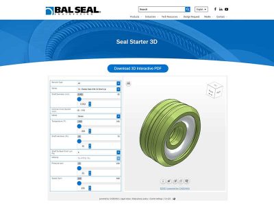 Bal Seal Engineering Introduces Seal Starter 3D Product Configurator built by CADENAS PARTsolutions