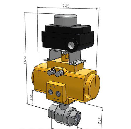 GIF showing different CAD design variations of an Assured Automation component. 