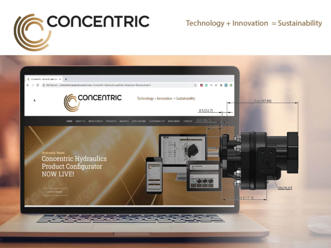 Concentric Offers Hydraulic Product Configurator to Streamline Engineers Design Process Online by Including 3D CAD Downloads, Built by CADENAS PARTsolutions