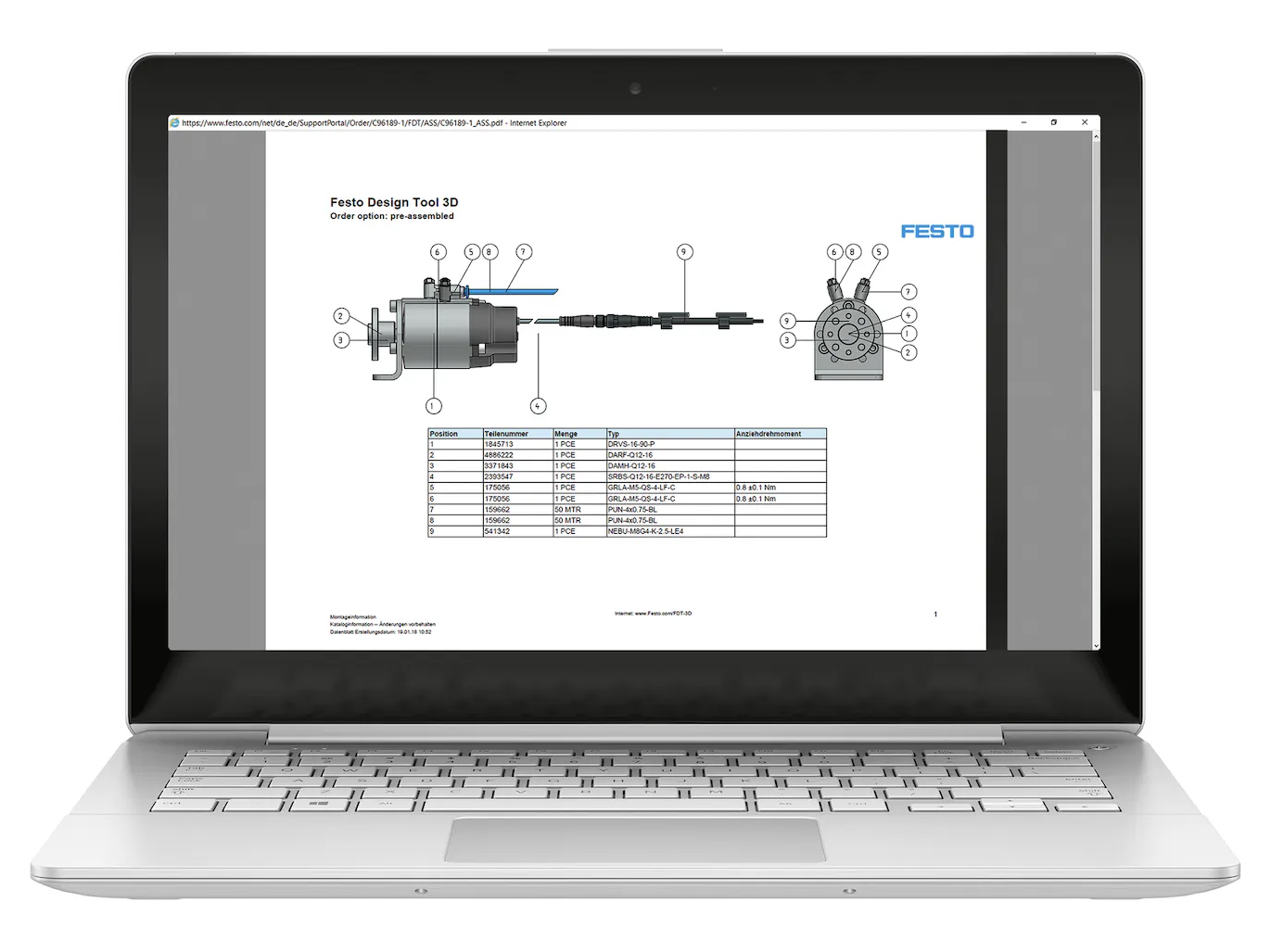 Festo Introduces an Online 3D CAD Configurator for Actuators and Accessories