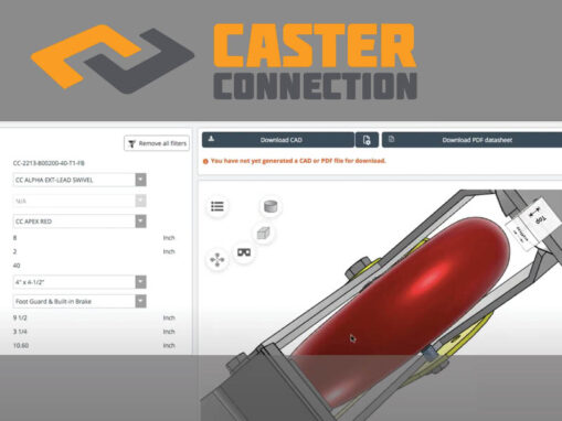 Caster Connection Implements 3D Caster Configurator on Website, Built by CADENAS PARTsolutions Caster and Wheel Solutions Manufacturer adds configurable CAD files to online catalog.