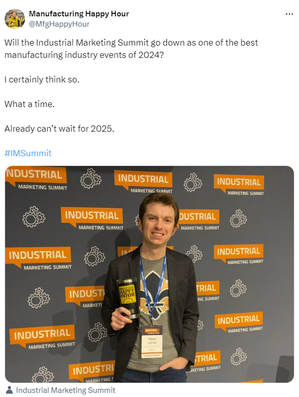 industrial marketing summit - twitter quote